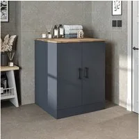 Roomart Waschmaschinenumbauschrank ATRIA – Umbauschrank für Badezimmer / HWR - 70cm (Waschmaschinenschrank - B/H/T: 70 x 90 x 69 cm) •Weiß •Weiß-Eiche •Eiche •Anthrazit-Eiche