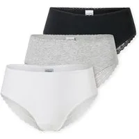 Schiesser Brasilslip Modern Multipacks (3er Pack) Spitzenbänder, Single-Jersey, Baumwollmischung