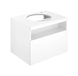 Keuco Stageline Waschtischunterbau 65,0 x 55,0 x 49,0 cm, Hahnloch rechts, mit Auszug, mit Fachbeleu 32855970100