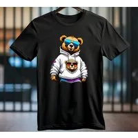 Banco Rundhalsshirt Premium T-Shirt mit coolen Bärenaufdruck Herren Rundhals Herren Premium T-Shirt