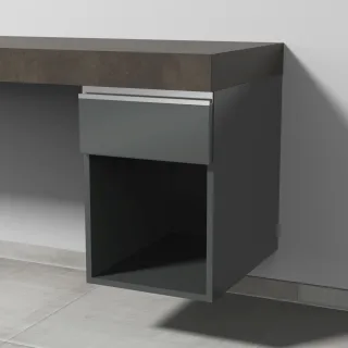 Sanipa Anbau-/Solitärschrank 2morrow (L2351) 510x350x520 Anthrazit-Glanz, L235179 L235179