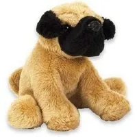 Whitehouse Leisure International Ltd Kuscheltier Hund, Plüsch Paws, Mops, ca.1 6cm, Stofftier, Mitgebsel, Partyartikel (1-St), Ideal als Giveaways, Party Geschenke, Kollektion
