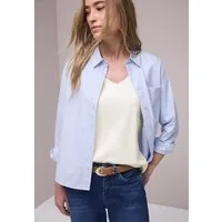 STREET ONE V-Shirt aus reiner Baumwolle