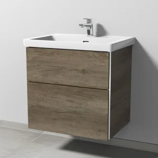 Sanipa 3way Waschtischunterbau zu Villeroy & Boch Subway 3.0 Waschtisch mit 2 Auszügen, Eiche-Nebras BR84737