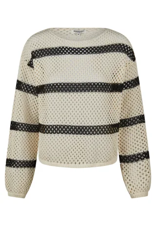 BROADWAY NYC FASHION - Sweater sand stripe - Gr. - 001