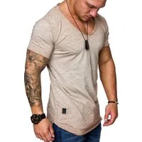 REPUBLIX T-Shirt AVA Herren Vintage Oversize Verwaschen V-Ausschnitt Shirt