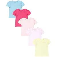TupTam T-Shirt TupTam Baby Mädchen Kurzarm T-Shirt Gemustert Bunt 5er Set