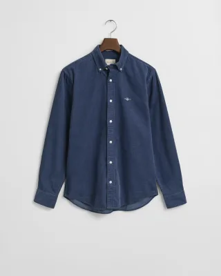 GANT - Regular Fit Cordhemd aus Baumwolle naval blue - Gr. - XL