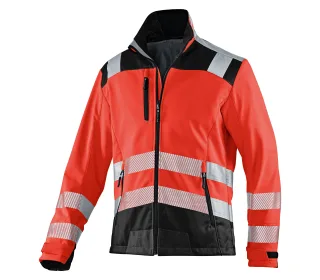 KÜBLER REFLECTIQ Softshell Jacke PSA 2 warnrot/schwarz XS - 1507 8427-5499-XS