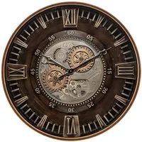 Atmosphera Créateur d'intérieur Wanduhr Uhr im Retro-Stil mit sichtbarem Mechanismus YONI, Ø 59 cm