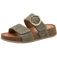 Tamaris WIDE FIT MultiAdjustable, comfortFit aus Leder Keilpantolette MultiAdjustable
