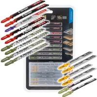 PRO CRAFT Stichsägeblatt JB15 Set 15 tlg. 1 - 50 mm für Holz und Metall
