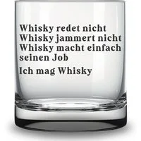 Lasernauten Whiskyglas Glas mit Gravur für Whiskyliebhaber Whisky redet nicht Spruch Geschenk, mit Gravur