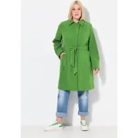 Ulla Popken Wintermantel HYPRAR Softshell-Trenchcoat wasserabweisend Gürtel