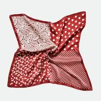 MayTree Seidentuch quadratisch, Punkte + Paisley Mix 53x53cm, Nickituch, Bandana-Schal, (Stück), 100% Seide, Trachten, Oktoberfest