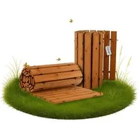 Bituxx Gartensteg Gartenweg Panel ausrollbar Zedernholz geriffelt, 45x250 cm, 1-St., naturbelassen, witterungsbeständig, flexibel