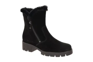 Gabor 8018.04 Damen Plateau Stiefeletten Schwarz Dark-Grey Absatzh?he 2,5cm