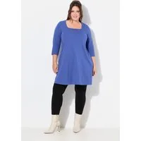 Ulla Popken Longshirt Longshirt A-Linie Carré-Ausschnitt 3/4-Arm