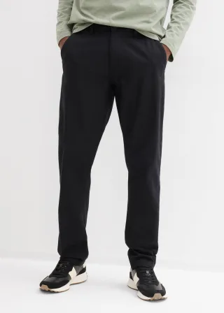 bonprix Chinohose aus Leinen-Mix in Regular Fit, schwarz, Gr.62, Klassische Leinenhose - Für den bequemen smart-casual-Look, aus Leinen