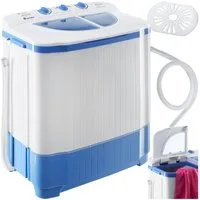 tectake Wäscheschleuder Mini-Waschautomat - 2 in 1 Waschen und Schleudern, 358 U/min, 4,50 kg, wasser- und energiesparend