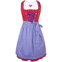 Maddox Dirndl 'Achensee' Traditionell, Rot Kobalt 55 cm