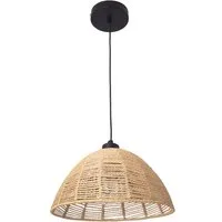 lux.pro Hängeleuchte, ohne Leuchtmittel, »Romsey« 1 x E27 Metall und Rattan 158cm