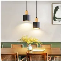 Nettlife Hängeleuchte Schwarz Vintage 1/2/3 Flammig Esstisch E27 Pendelleuchte, Höhenverstellbar, LED wechselbar, Metall Pendelleuchte Essbereich Hängelampe