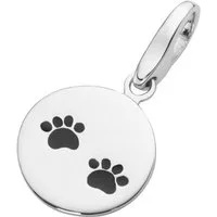 GIORGIO MARTELLO MILANO Charm-Einhänger runde Platte mit Pfoten, Silber 925