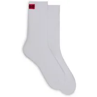 HUGO Businesssocken 2P RS LABEL CC W (Packung, 2-Paar, 2er) mit eingesticktem Markenlabel