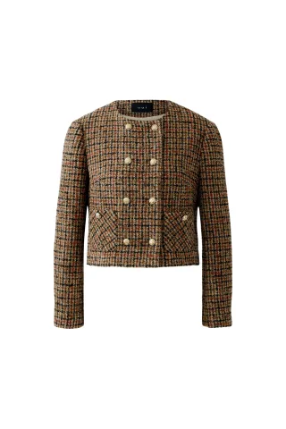 Oui - Jacke dk camel black - Gr. - 40