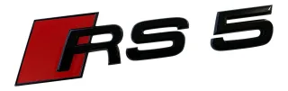 Original Audi Black Edition RS5 8T 8F F5 Emblem Schriftzug Schwarz Heck Hinten