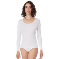 Schiesser T-Shirt Luxury runder, dezent schimmernder Halsausschnitt, langärmelig