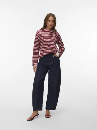 VERO MODA - VMSHILA LS TOP BOX JRS Prism Pink - Gr. - L