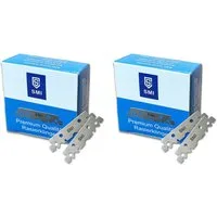 SMI Rasierklingen Premium Qualität Rasierklingen für Rasiermesser auswechselbar 200 pcs, 2-tlg., halbe Klinge