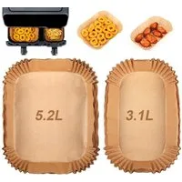 LuxusKollektion Backpapier Backpapier Airfryer Dual Basket 100pcs Backpapier für Tefal EY9018