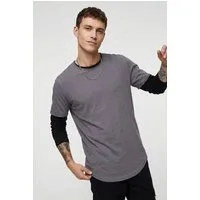 ONLY & SONS Rundhalsshirt ONSBENNE LONGY SS TEE NF 7822 NOOS Baumwolle, lang geschnitten