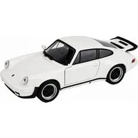 Welly Modellauto PORSCHE 911 Turbo Modellauto 11,5cm Modell Auto Metall 53 (Weiss), Spielzeugauto Kinder Geschenk