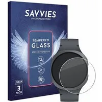 Savvies Displayschutzglas Schutzglas für Samsung Galaxy Watch 8 (40 mm), 3 Stück, Displayschutz 9H Glas Klar Transparent