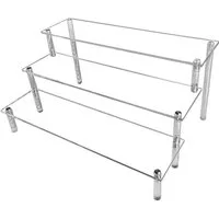 HT Organizer Stufen-Präsentationsständer, 3 Tier Acryl Riser Display Regal Ständer für Amiibo Funko Pops Figuren