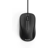 Hama Leise Computermaus mit Kabel, Rechtshänder und Linkshänder Maus Maus (Rechts- und Linkshänder/Standard, Flüsterleise)