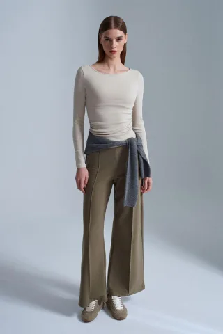 Damen weite Strickhosen