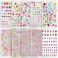FOUORTUNATE-BEE Schmuckset Strass Sticker Set selbstklebend 3500 Teile Bastelsteine, Glitzer Aufkleber Kinder DIY Deko Karten Scrapbooking