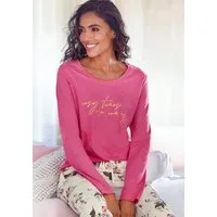LASCANA Pyjamaoberteil mit Folienprint