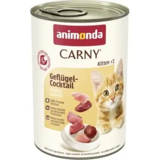 animonda Carny Nassfutter Katze Kitten Geflügel Cocktail 48x400 g