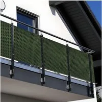 NYVI Balkonsichtschutz Polyrattan Balkon Sichtschutz Privafence Balkonbespannung (1-St) UV-fest, Witterungsbeständig, 100% Blickdicht - Balkonumspannung