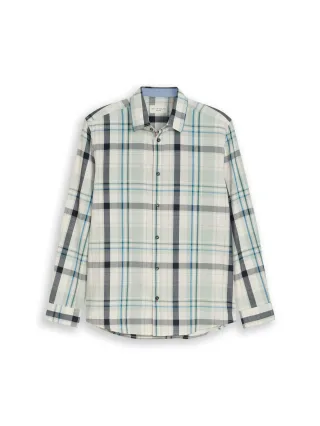Tom Tailor - Regular Fit Hemd mit Karomuster soft green big check - Gr. - XL