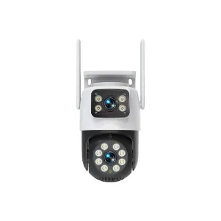 4MP HD Dual Lens PTZ WiFi IP Camera 355° Horizontal 90° Vertical View Angle Night Vision IP66 Waterproof Security Survei