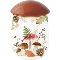 EasyLife Vorratsdose, Porzellan, Spülmaschinengeeignet, Mehrfarbig, Pilze, H: 19cm