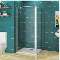 Duschparadies Eckdusche 185cm 5mm Sicherheitsglas Pendeltür mit Seitenwand Falttür Duschkabine, BxT: 80x70 cm, Einscheibensicherheitsglas, ebenerdiger Einbau möglich