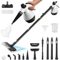 TWUFY Handdampfreiniger Handdampfreiniger Dampfreiniger Handgerät 10-teiliges Zubehörset, 1050 W, 135°C Heißer Dampf, 350ml Wassertank, für Böden Teppiche Polster Badezimmer Autoinnenraumreinigung